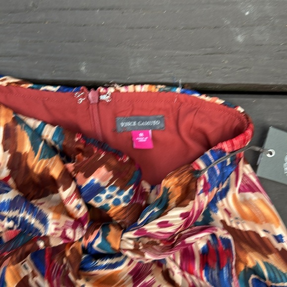 Vince Camuto Multicolor Satin Patterned Lined Skirt size 1X - Picture 3 of 7